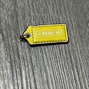 Coach Yellow leather purse charm Keychain